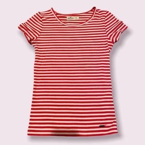 red and white hollister shirt
